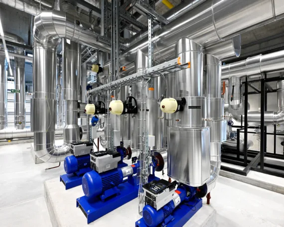 Blick in die Wärmezentrale Emmen-Dorf